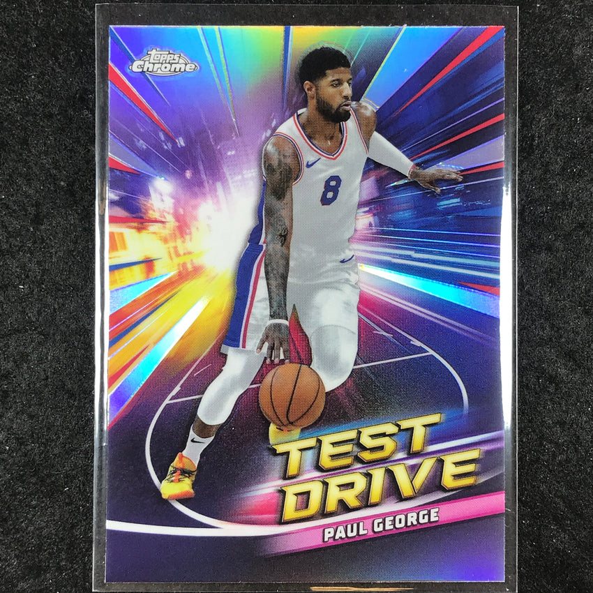 2024-25 Topps Chrome Basketball PAUL GEORGE Test Drive Refractor #13