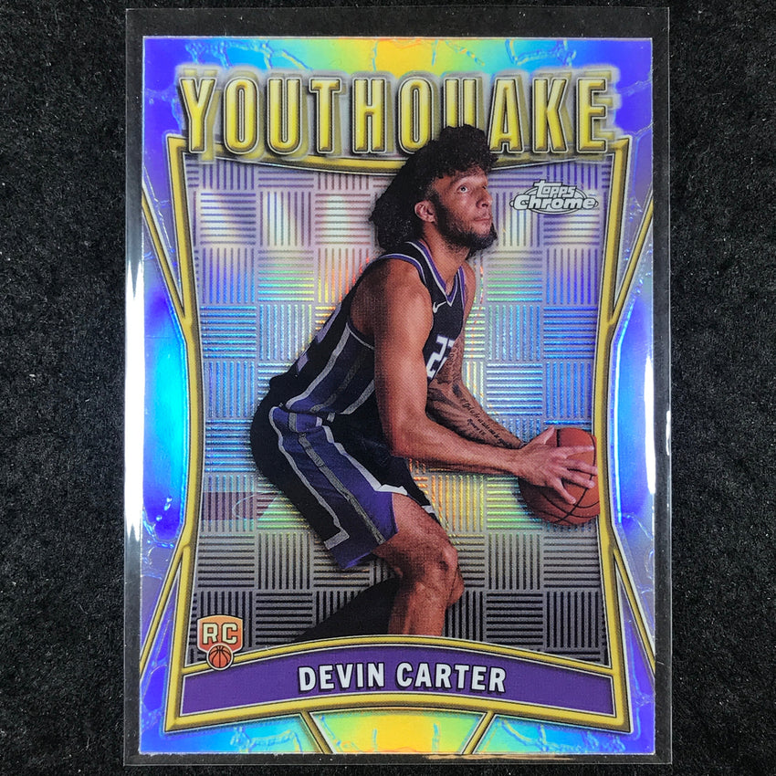 2024-25 Topps Chrome Basketball DEVIN CARTER Youthquake Rookie Refractor #10