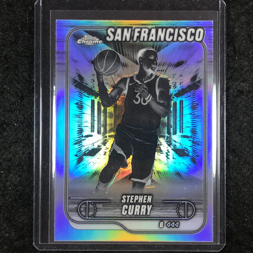 2024-25 Topps Chrome Basketball STEPHEN CURRY Negative Refractor #187