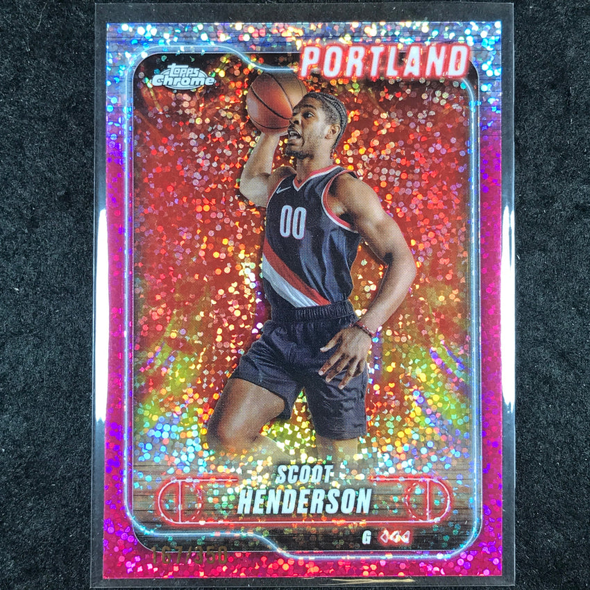 2024-25 Topps Chrome Basketball SCOOT HENDERSON Magenta Speckle 167/350 #24