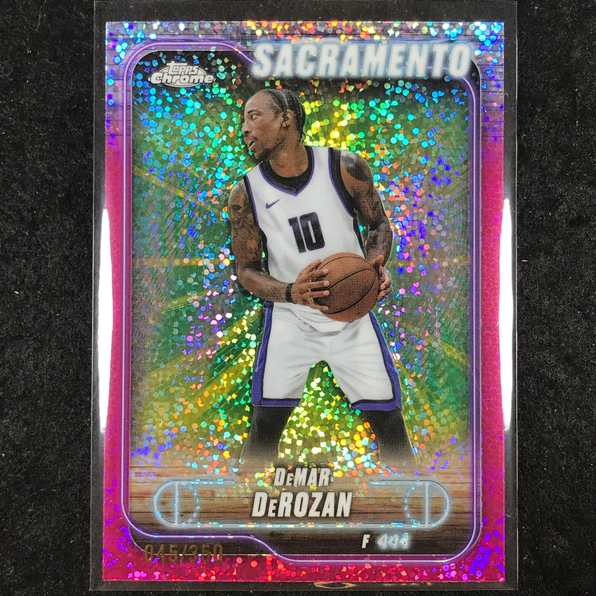 2024-25 Topps Chrome Basketball DEMAR DEROZAN Magenta Speckle 45/350 #55
