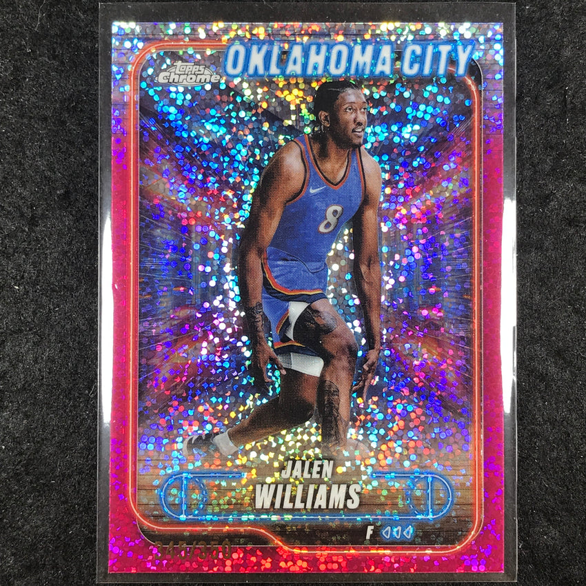 2024-25 Topps Chrome Basketball JALEN WILLIAMS Magenta Speckle 345/350 #63
