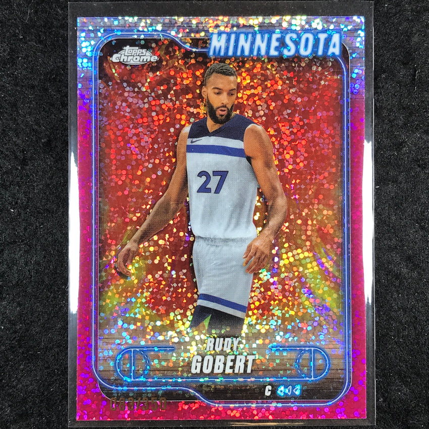 2024-25 Topps Chrome Basketball RUDY GOBERT Magenta Speckle 83/350 #90