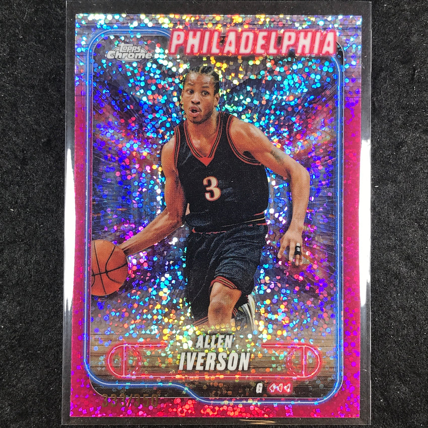 2024-25 Topps Chrome Basketball ALLEN IVERSON Magenta Speckle 333/350 #94