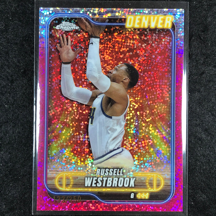 2024-25 Topps Chrome Basketball RUSSELL WESTBROOK Magenta Speckle 133/350 #125
