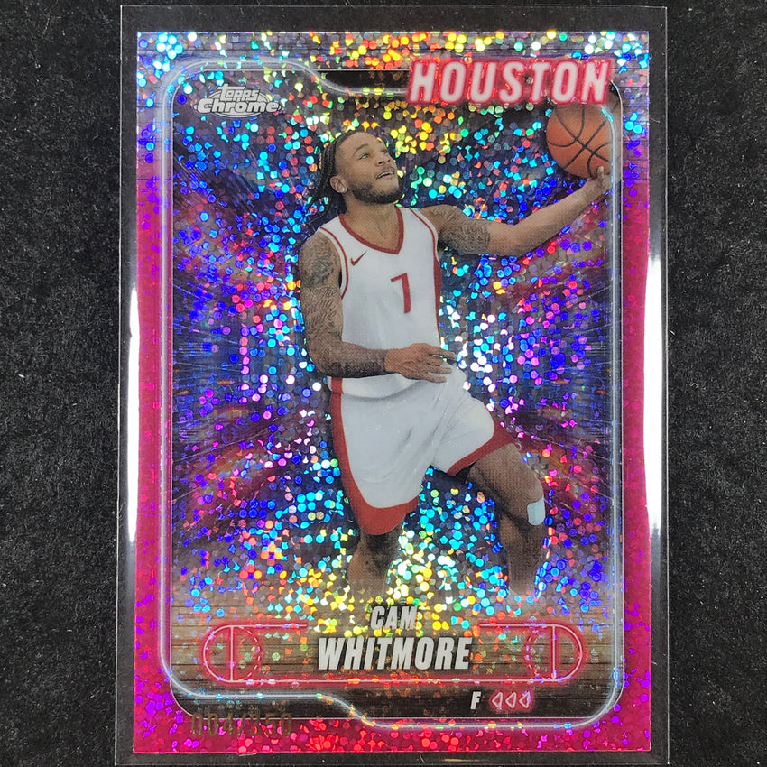 2024-25 Topps Chrome Basketball CAM WHITMORE Magenta Speckle 4/350 #140