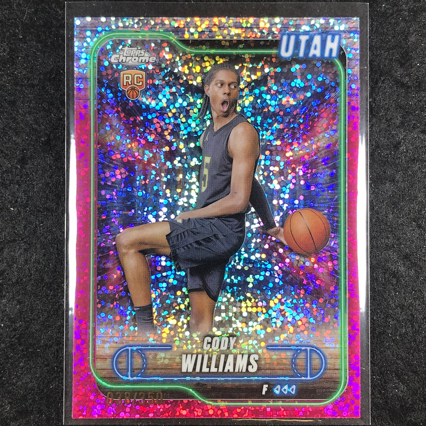 2024-25 Topps Chrome Basketball CODY WILLIAMS Rookie Magenta Speckle 38/350 #160
