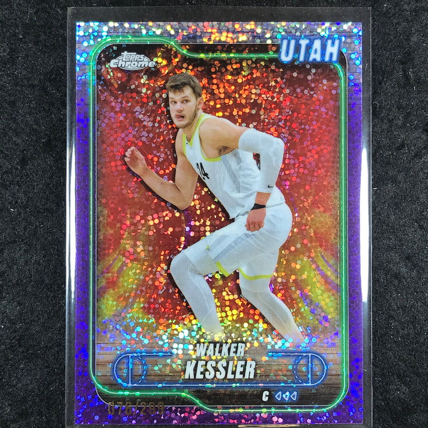 2024-25 Topps Chrome Basketball WALKER KESSLER Purple Speckle 76/299 #66