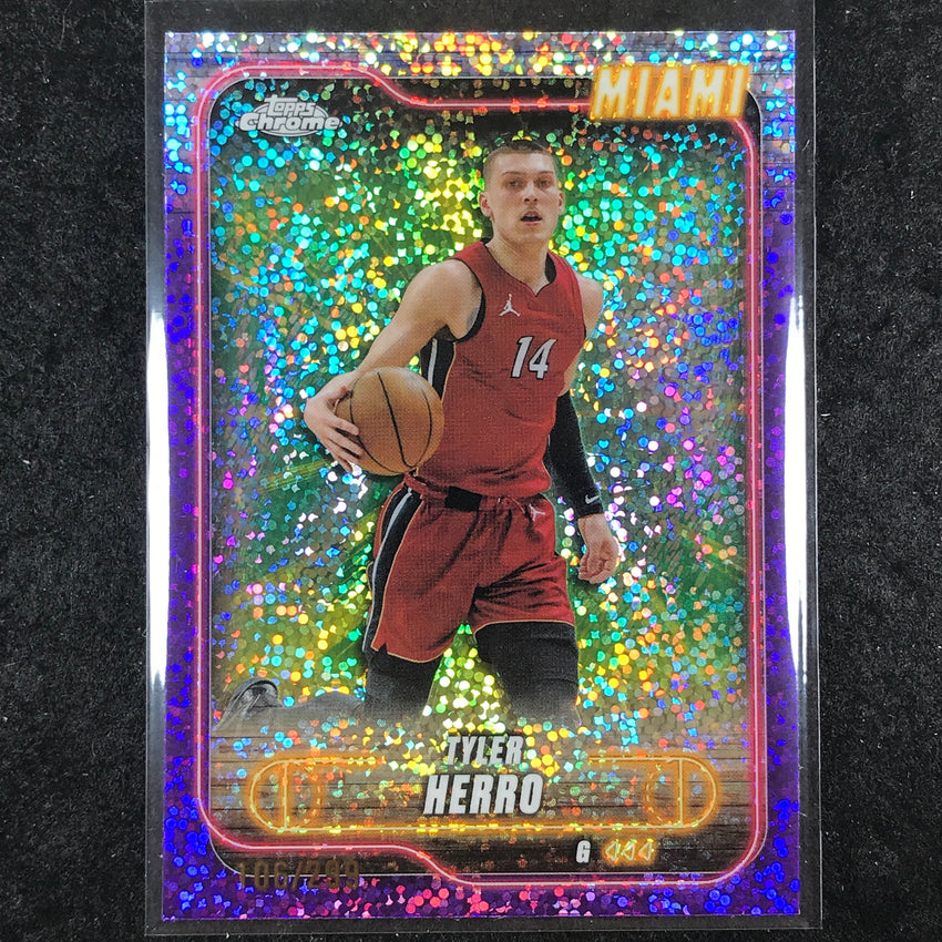 2024-25 Topps Chrome Basketball TYLER HERRO Purple Speckle 106/299 #79