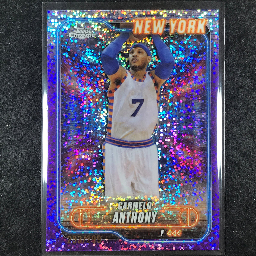 2024-25 Topps Chrome Basketball CARMELO ANTHONY Purple Speckle 253/299 #83