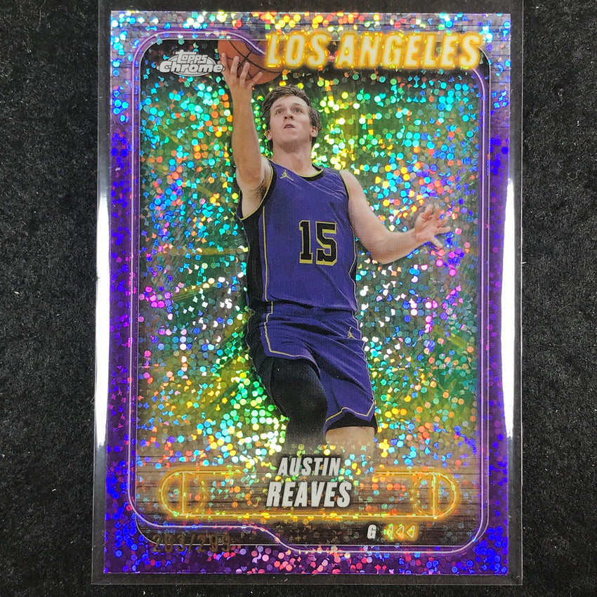 2024-25 Topps Chrome Basketball AUSTIN REAVES Purple Speckle 263/299 #87
