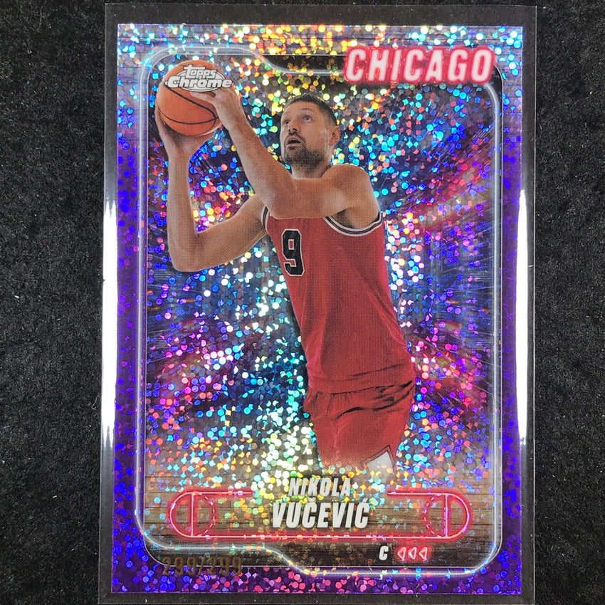 2024-25 Topps Chrome Basketball NIKOLA VUCEVIC Purple Speckle 299/299 #97