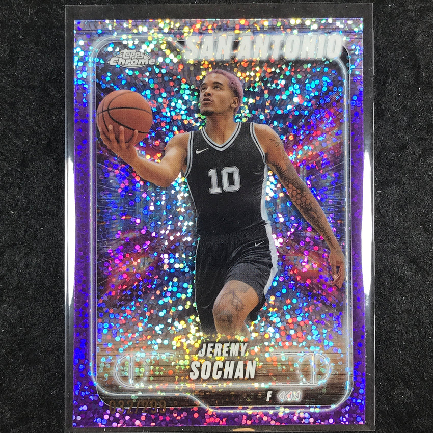 2024-25 Topps Chrome Basketball JEREMY SOCHAN Purple Speckle 32/299 #181