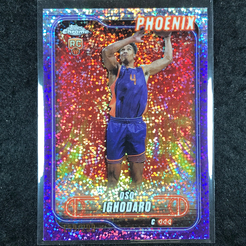 2024-25 Topps Chrome Basketball OSO IGHODARO Rookie Purple Speckle 159/299 #184