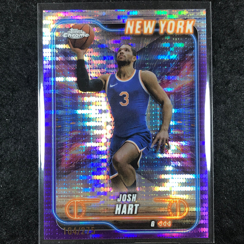 2024-25 Topps Chrome Basketball JOSH HART Purple Sonar 104/275 #71