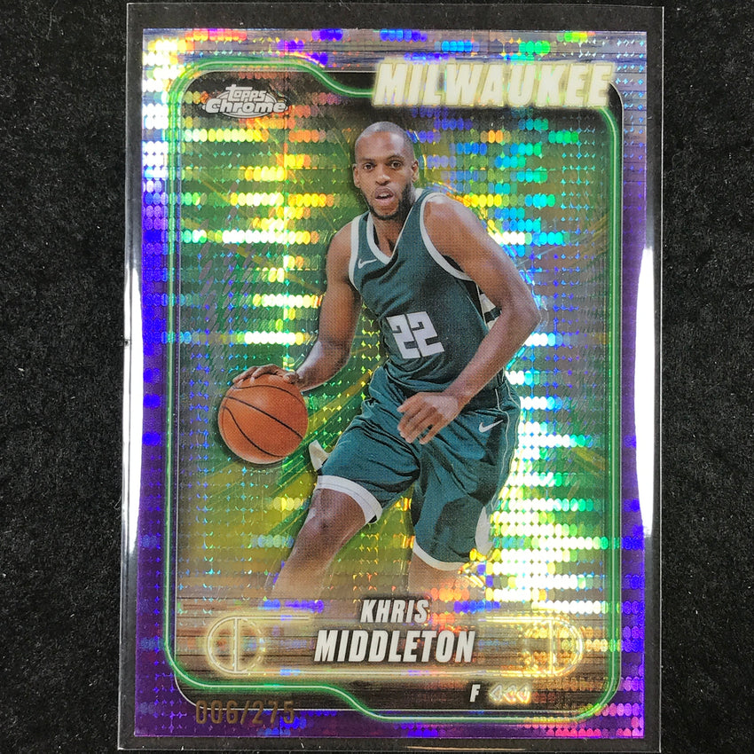 2024-25 Topps Chrome Basketball KHRIS MIDDLETON Purple Sonar 6/275 #75