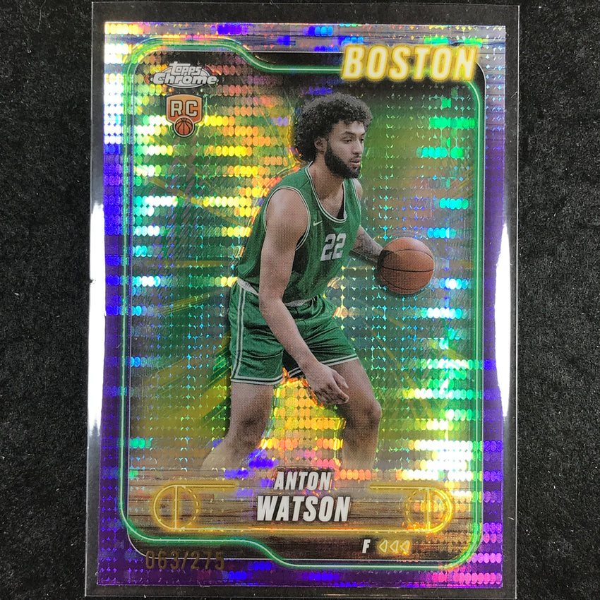 2024-25 Topps Chrome Basketball ANTON WATSON Rookie Purple Sonar 63/275 #107