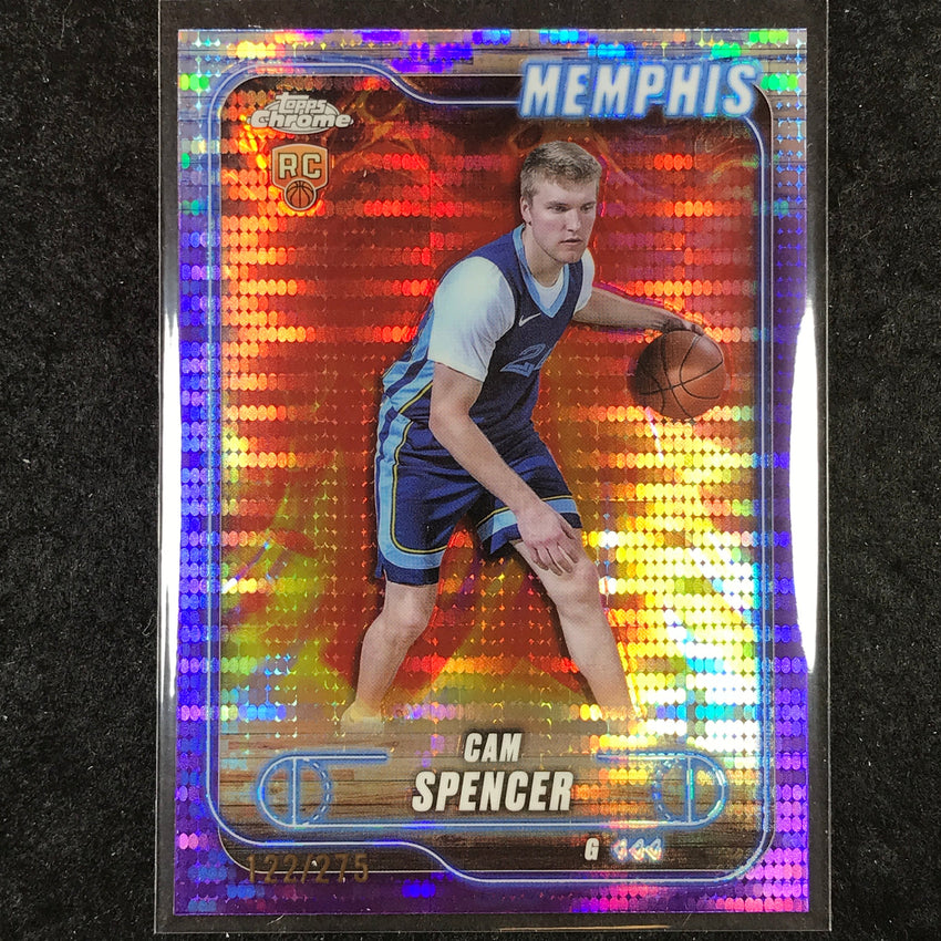 2024-25 Topps Chrome Basketball CAM SPENCER Rookie Purple Sonar 122/275 #130