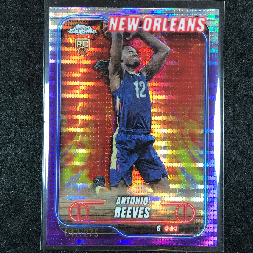 2024-25 Topps Chrome Basketball ANTONIO REEVES Rookie Purple Sonar 42/275 #131