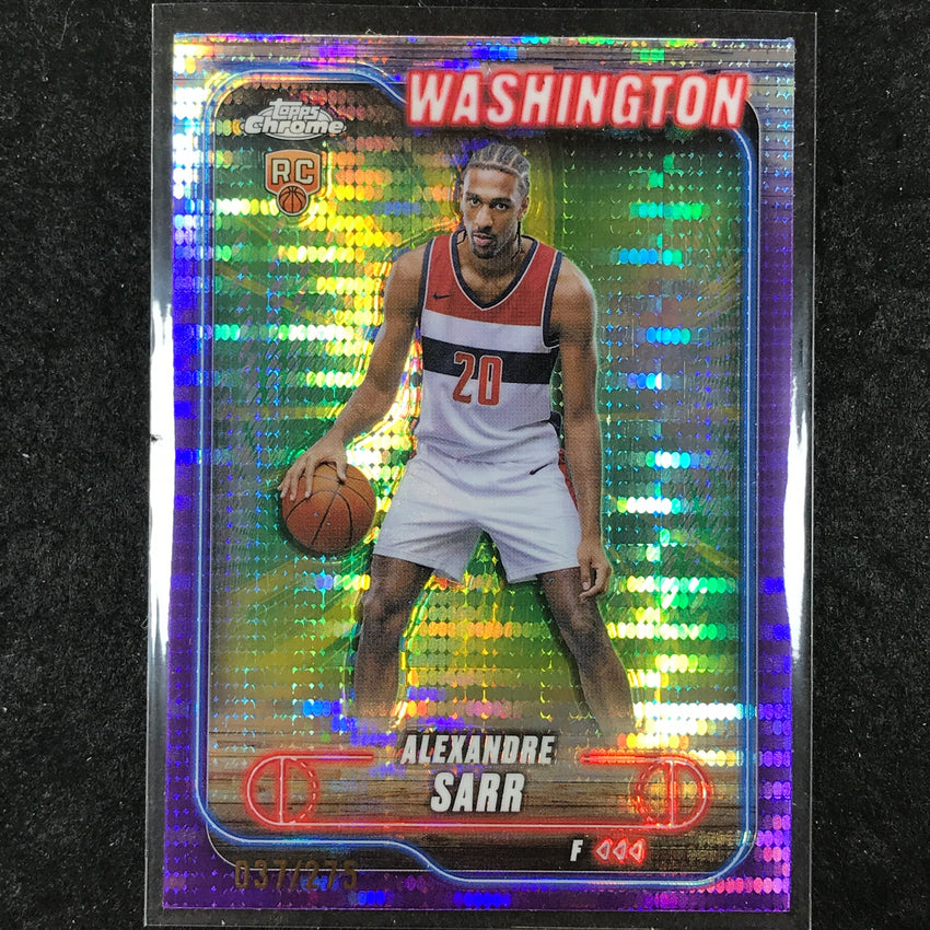 2024-25 Topps Chrome Basketball ALEXANDRE SARR Rookie Purple Sonar 37/275 #136