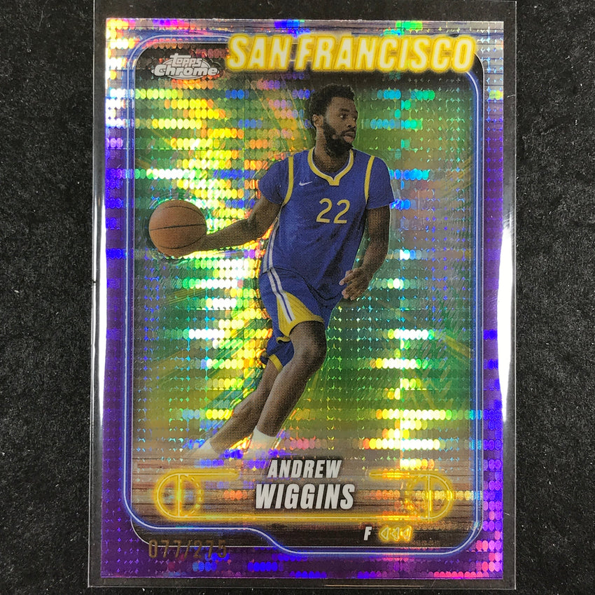 2024-25 Topps Chrome Basketball ANDREW WIGGINS Purple Sonar 77/275 #155