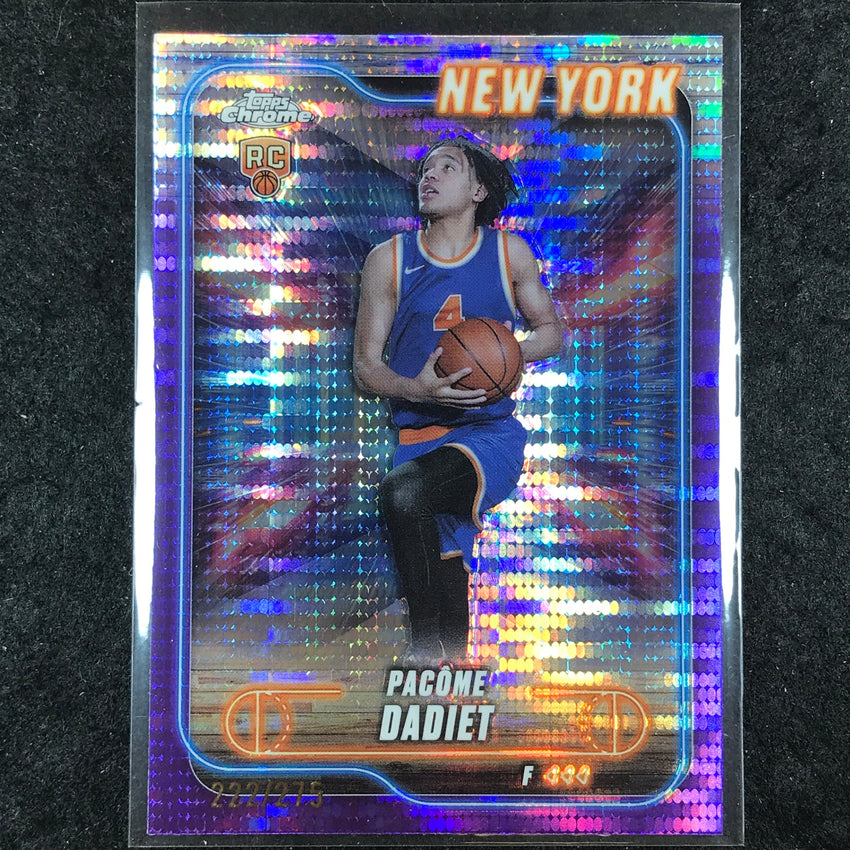 2024-25 Topps Chrome Basketball PACOME DADIET Rookie Purple Sonar 222/275 #172