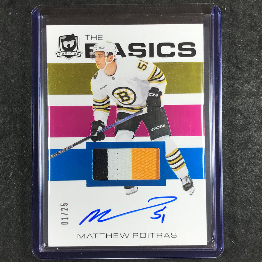 2023-24 The Cup Hockey MATTHEW POITRAS The Basics Patch Auto 1/25