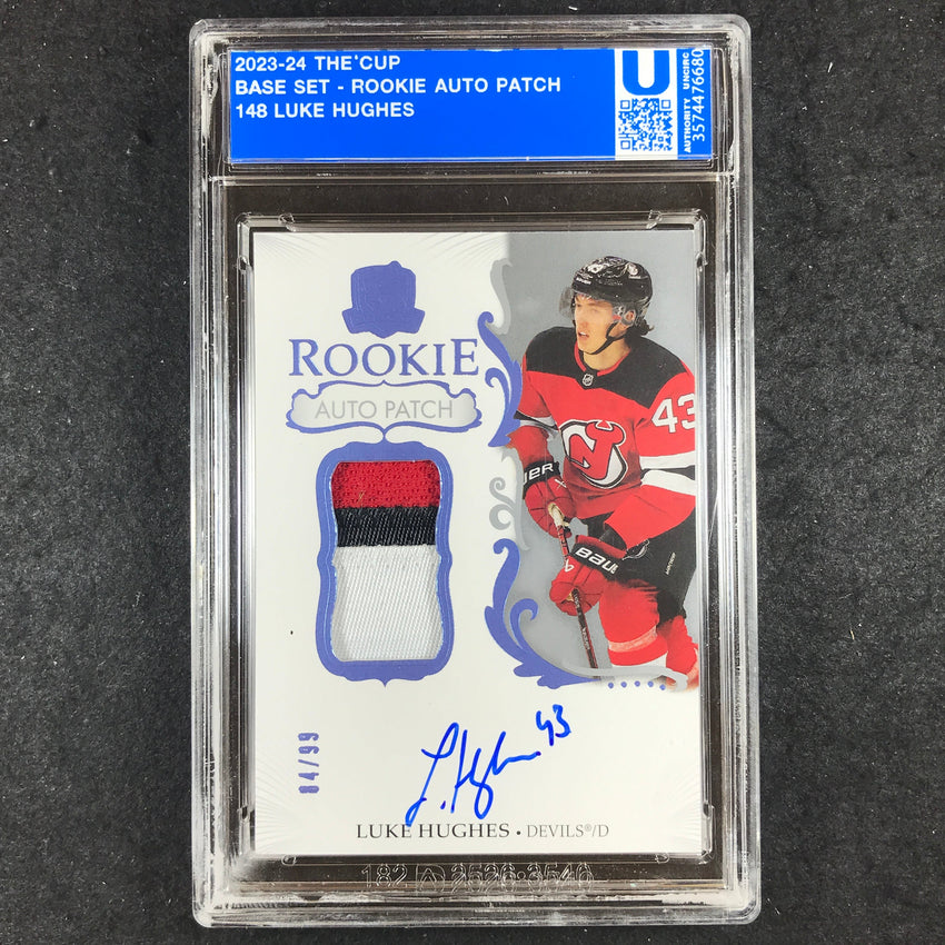 2023-24 The Cup Hockey LUKE HUGHES Rookie Patch Auto 84/99 [ENCASED]