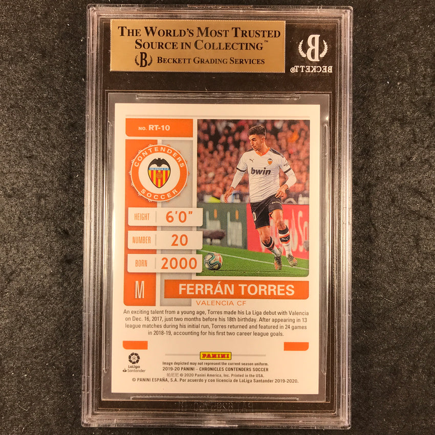2019-20 Contenders FERRAN TORRES Rookie Ticket Cracked Ice 1/23 BGS 9.5 (039)