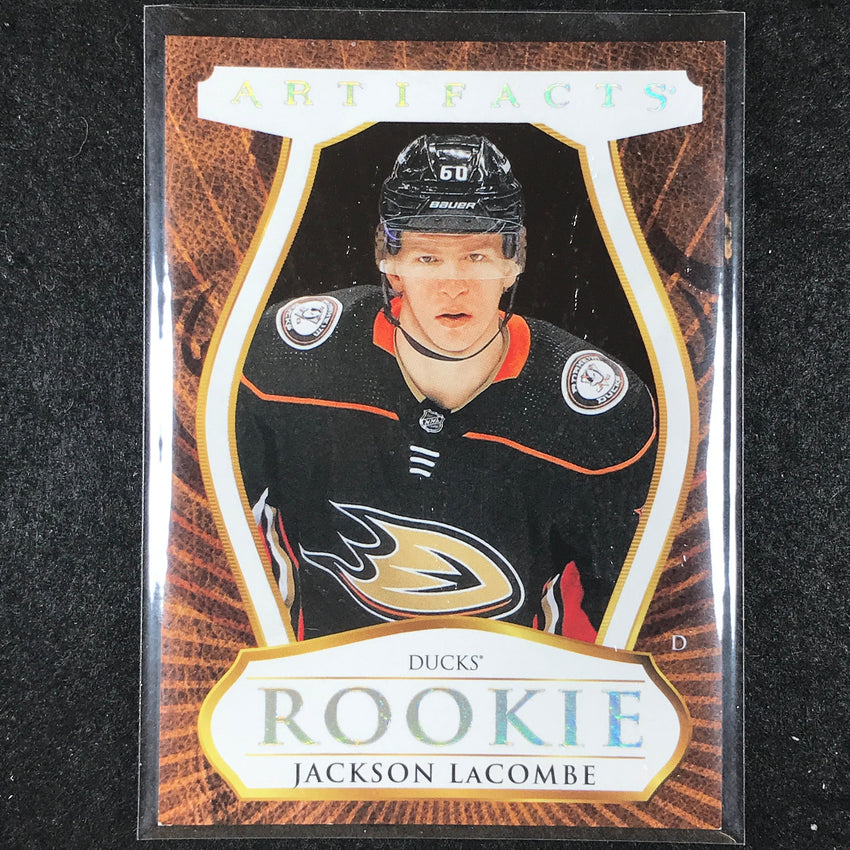 2023-24 Artifacts Hockey JACKSON LACOMBE Rookie Base Leather #185