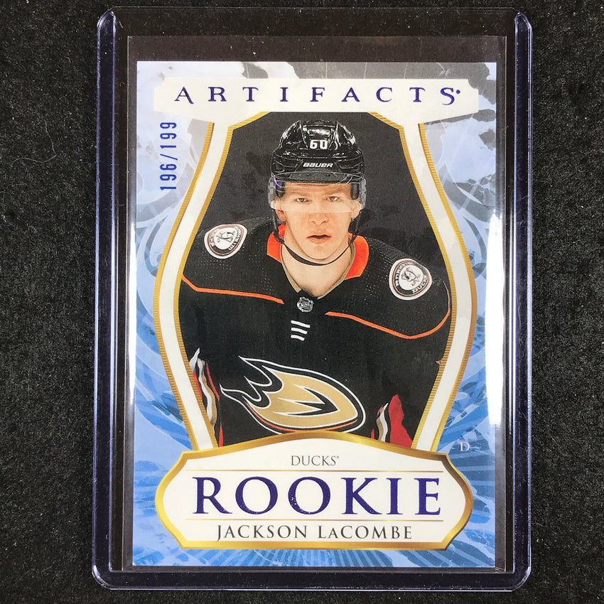 2023-24 Artifacts Hockey JACKSON LACOMBE Rookie Base Royal Blue 196/199 #185