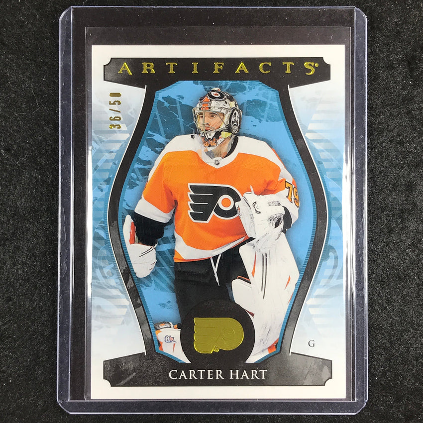 2023-24 Artifacts Hockey CARTER HART Goalies Base Yellow 36/50 #138