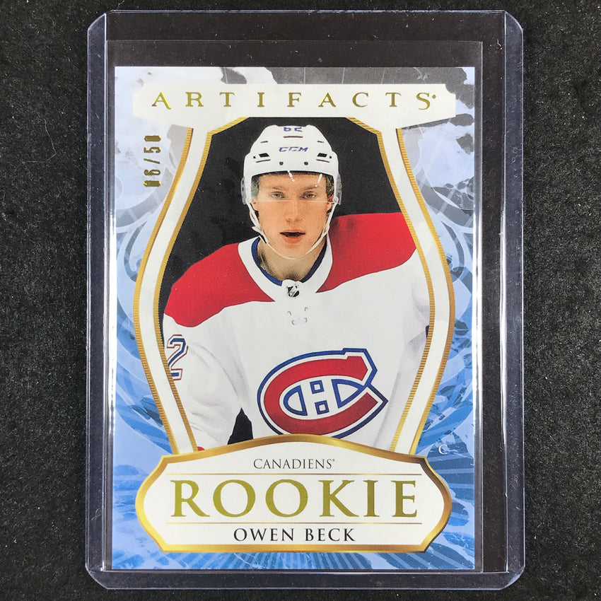 2023-24 Artifacts Hockey OWEN BECK Rookie Base Yellow 6/50 #198