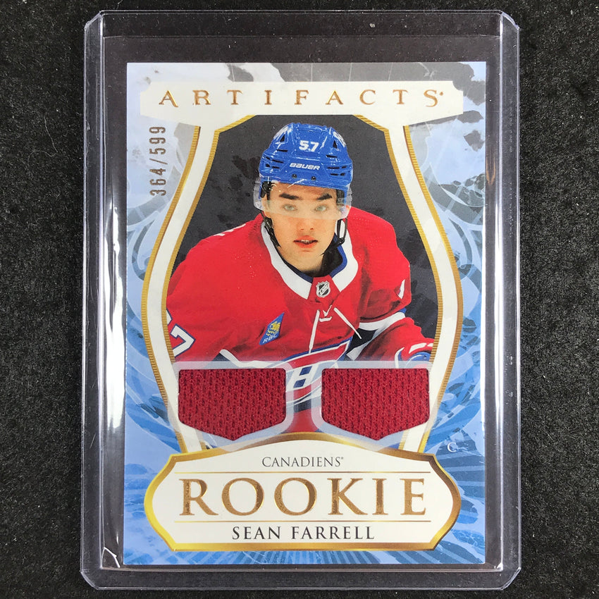 2023-24 Artifacts Hockey SEAN FARRELL Rookie Base Material Jersey Gold 364/599