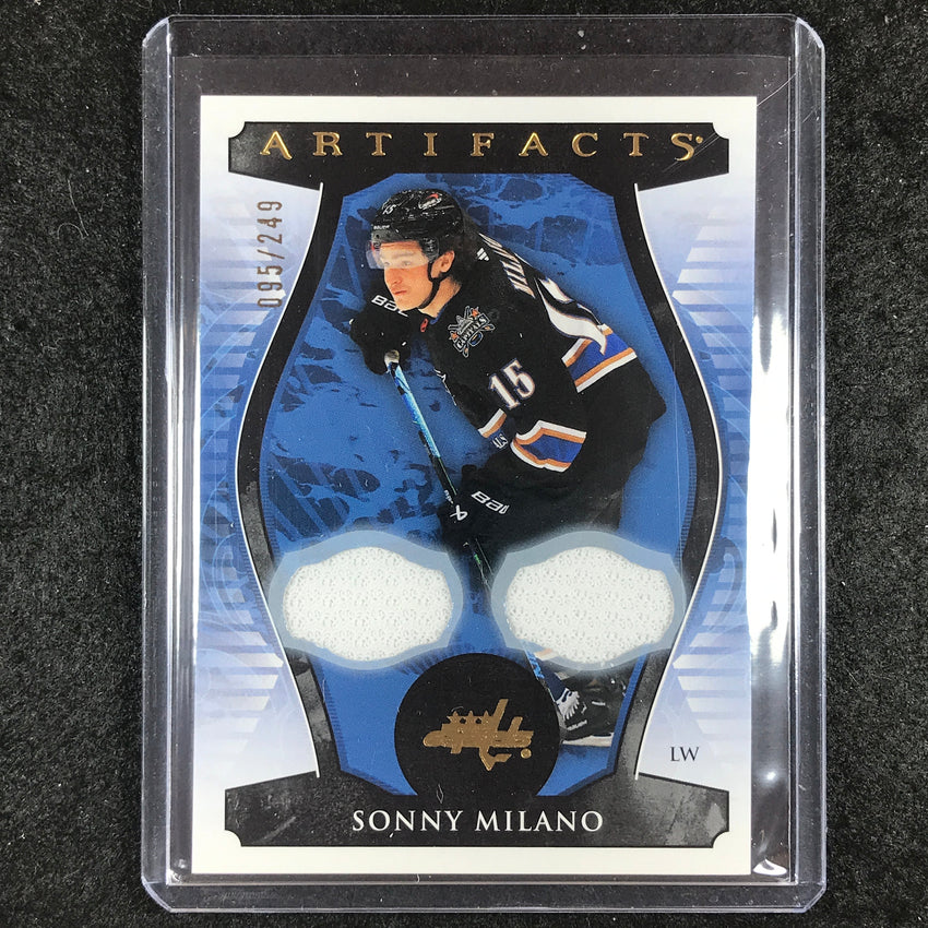 2023-24 Artifacts Hockey SONNY MILANO Base Material Jersey Relic Gold 95/249 #20
