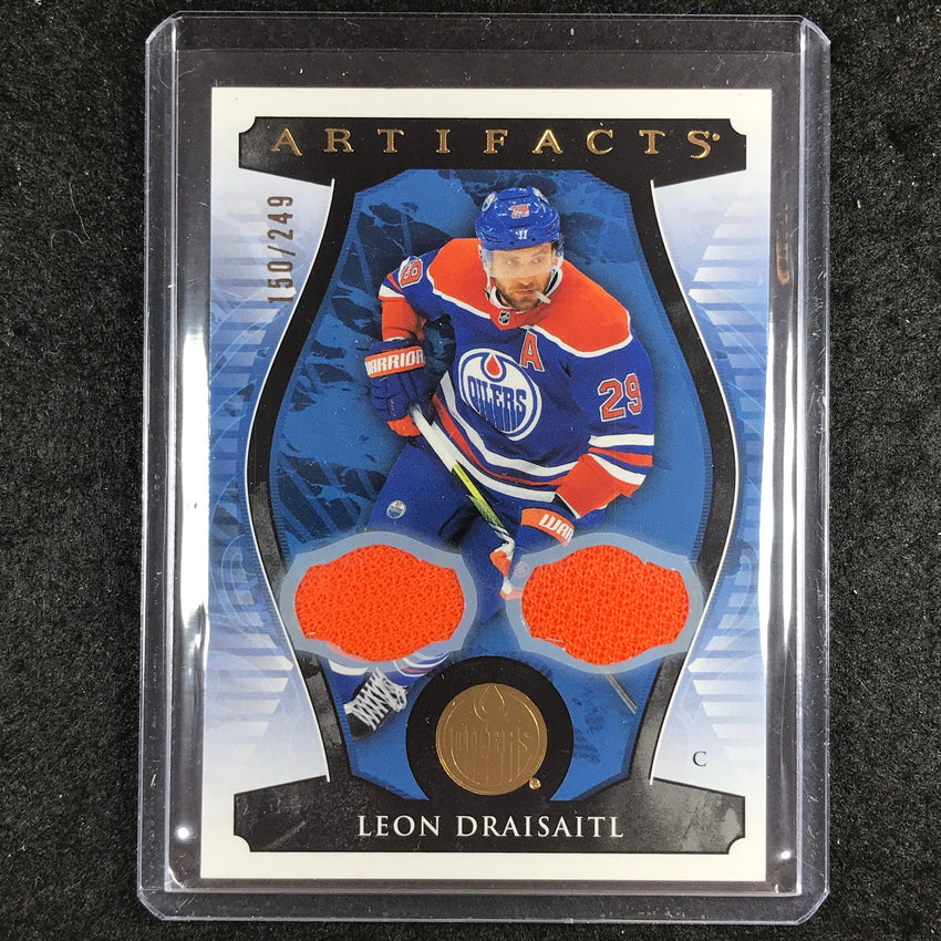 2023-24 Artifacts Hockey LEON DRAISAITL Base Material Jersey Gold 150/249 #23