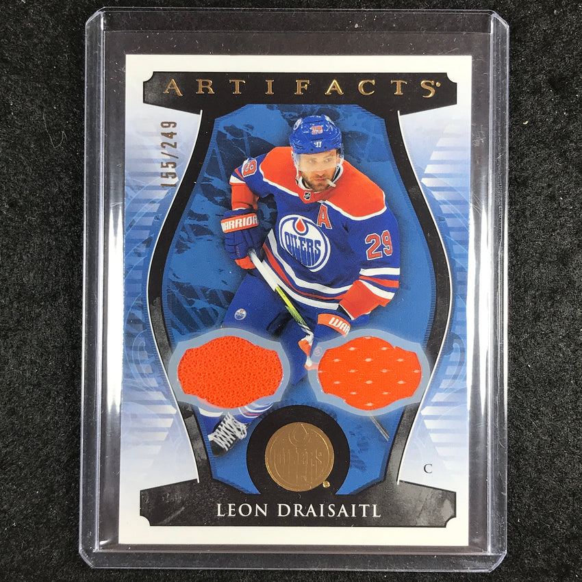 2023-24 Artifacts Hockey LEON DRAISAITL Base Material Jersey Gold 155/249 #23