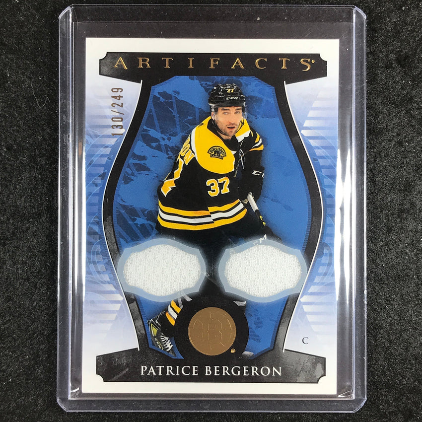 2023-24 Artifacts Hockey PATRICE BERGERON Base Material Jersey Gold 130/249 #78