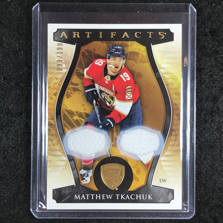 2023-24 Artifacts Hockey MATTHEW TKACHUK Base Material Jersey Gold 99/199 #107