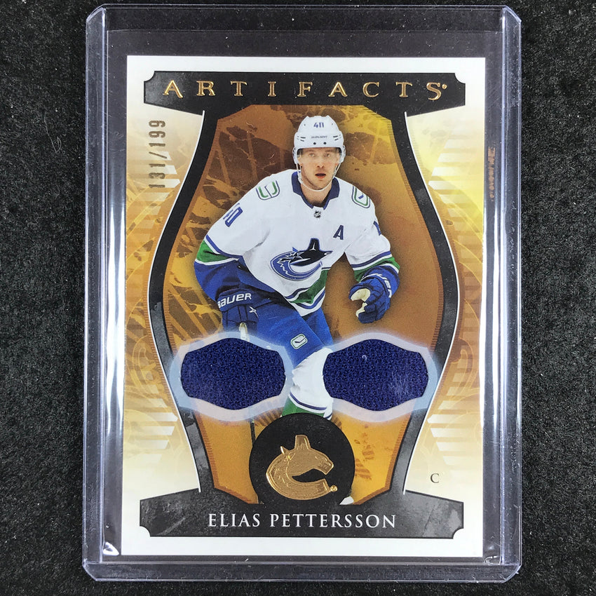 2023-24 Artifacts Hockey ELIAS PETTERSSON Base Material Jersey Gold 131/199 #109