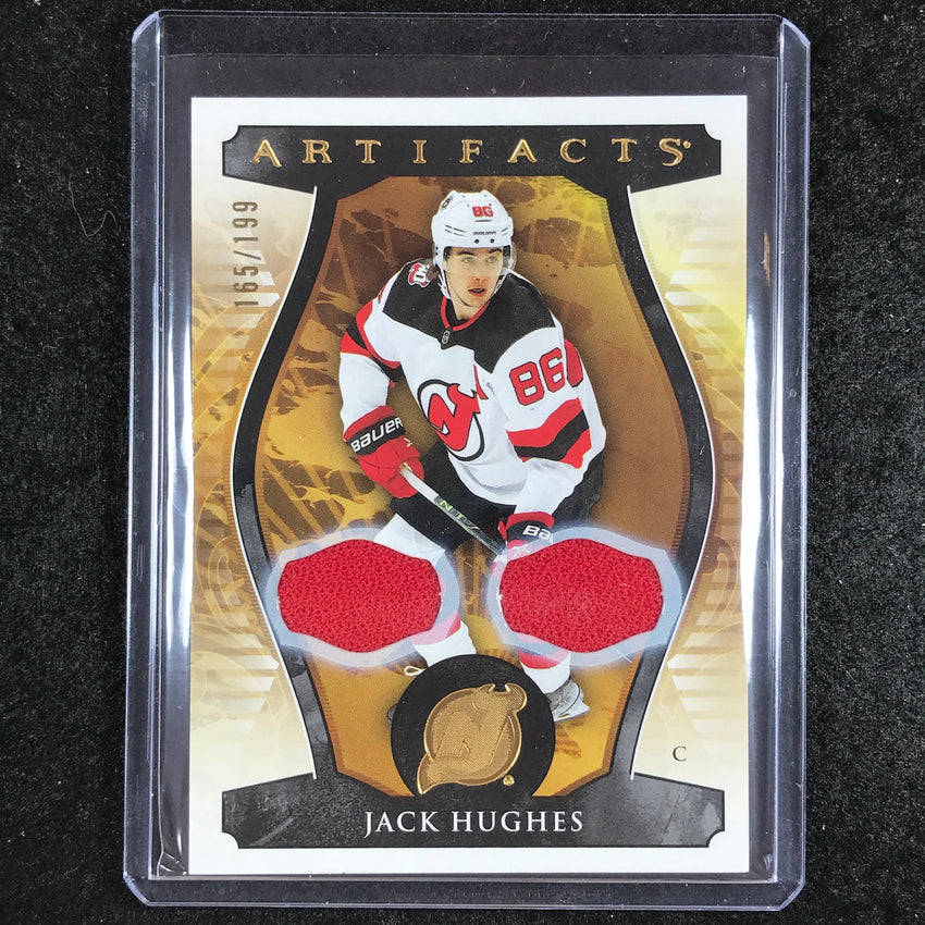 2023-24 Artifacts Hockey JACK HUGHES Base Material Jersey Gold 165/199 #123