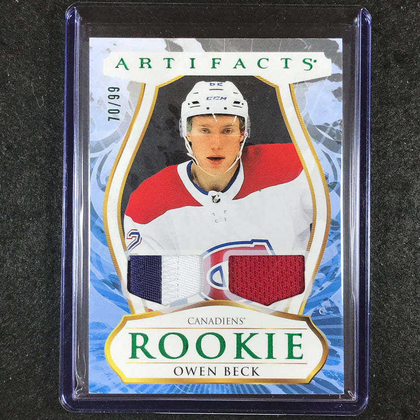 2023-24 Artifacts Hockey OWEN BECK Rookie Base Material Patch Relic 70/99 #198