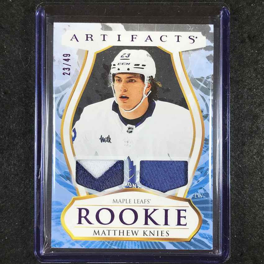 2023-24 Artifacts Hockey MATTHEW KNIES Rookie Base Material Patch 23/49 #200