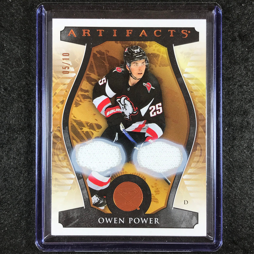 2023-24 Artifacts Hockey OWEN POWER Base Material Patch Relic 5/10 #111