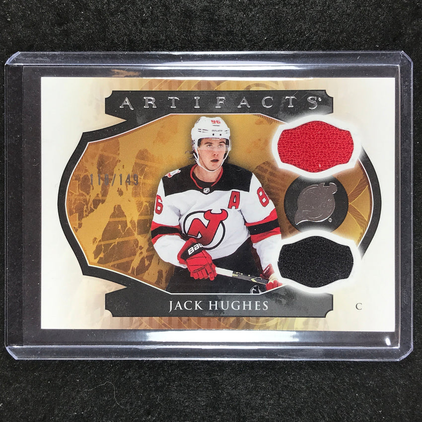 2023-24 Artifacts Hockey JACK HUGHES Base Material Horizontal Jersey 118/149