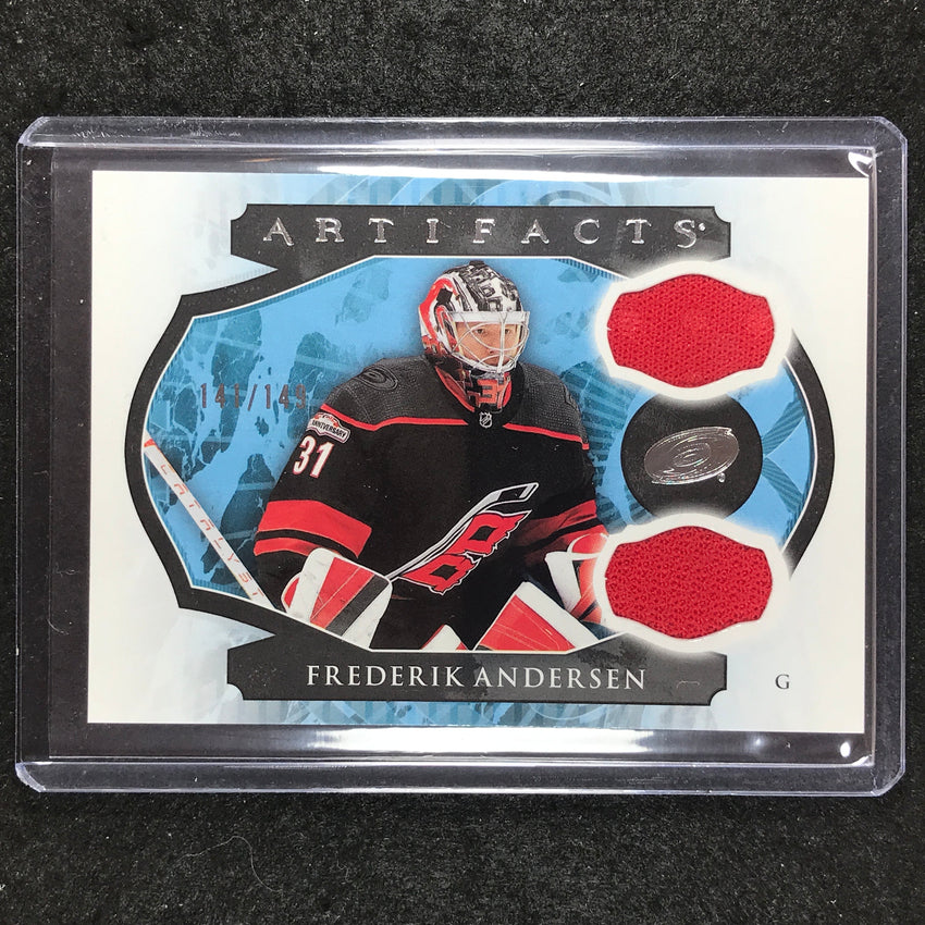 2023-24 Artifacts Hockey FREDERIK ANDERSEN Material Horizontal Jersey 141/149