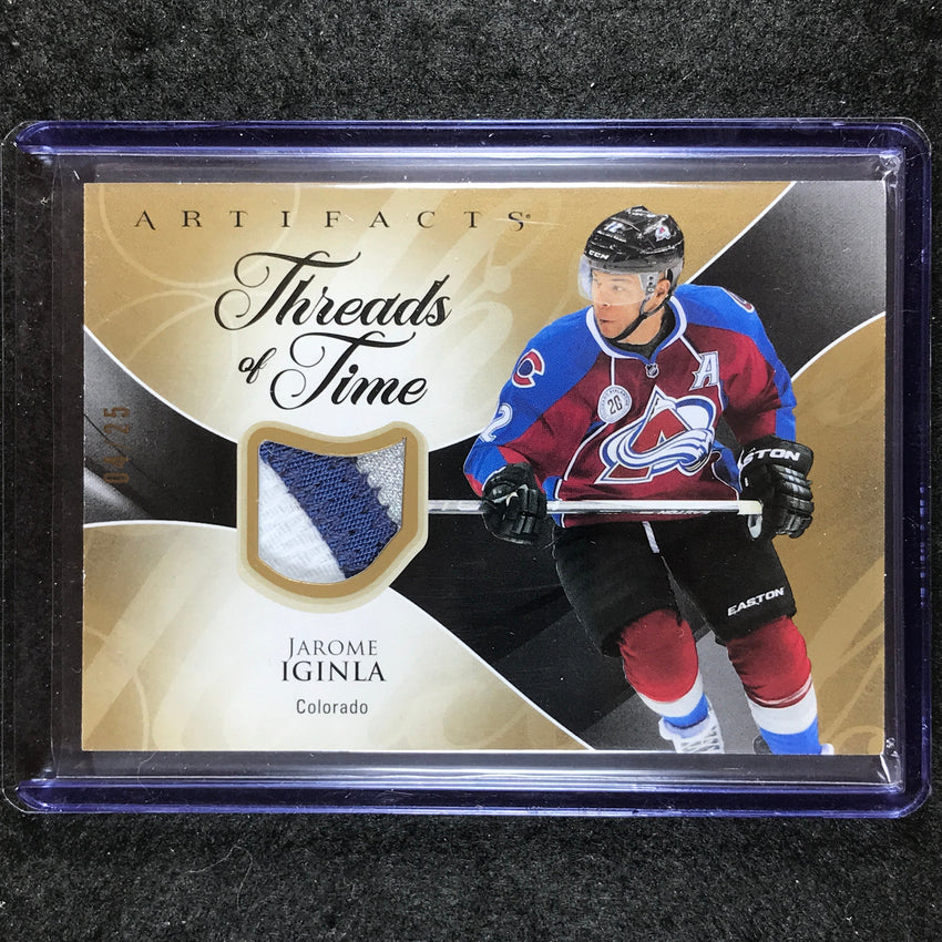 2023-24 Artifacts Hockey JAROME IGINLA Threads of Time Patch Relic Premium 4/25