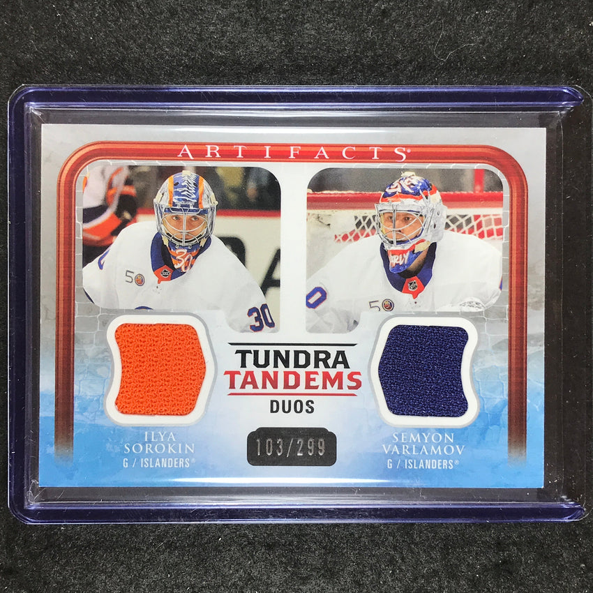 2023-24 Artifacts Hockey SOROKIN VARLAMOV Tundra Tandems Duos Jersey 103/299