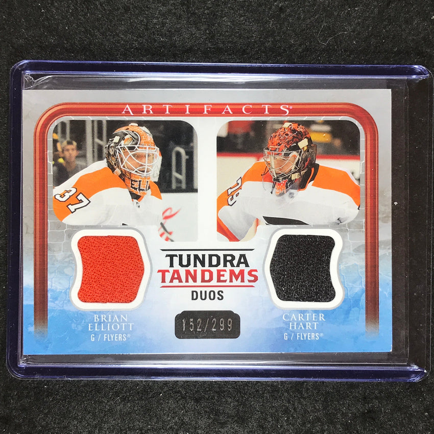 2023-24 Artifacts Hockey ELLIOTT HART Tundra Tandems Duos Jersey Relic 152/299