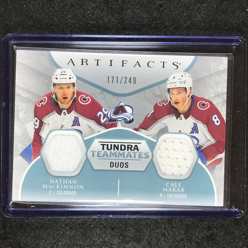 2023-24 Artifacts Hockey MACKINNON MAKAR Tundra Teammates Duos Jersey 171/249
